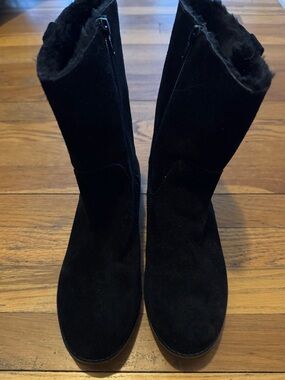 Alfani Black Suede Mid-Calf Winter Boots